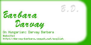barbara darvay business card
